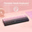 HXSJ V200 Ergonomic 68 Keys Membrane Keyboard RGB Lighting Wired Keyboard for Gaming, 25-Key Rollover - Pink - 6