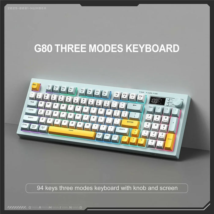 ONIKUMA G80 Gaming Keyboard 2.4G Wireless / Bluetooth-compatible / Wired Membrane Keys 3 Modes Keyboard with RGB Backlit - 3