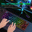 Y-FRUITFUL K401 61 Keys Gaming Keyboard with RGB Light 1.8m Wired Mechanical Keyboard for PC / Laptop - Black - 4