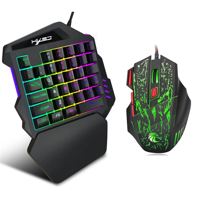 HXSJ One-handed Gaming Keyboard Mouse Set - 2