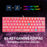 HXSJ V700 61 Keys USB Wired Gaming Keyboard with Colorful Backlight for Computer Desktop Laptop PC - Pink - 2