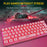 HXSJ V700 61 Keys USB Wired Gaming Keyboard with Colorful Backlight for Computer Desktop Laptop PC - Pink - 7