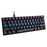 HXSJ V900 Wired 61 Keys Colorful Backlit Computer Laptop Home Office Gaming Blue Switch Mechanical Keyboard - Black - 1