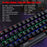 HXSJ V900 Wired 61 Keys Colorful Backlit Computer Laptop Home Office Gaming Blue Switch Mechanical Keyboard - Black - 5