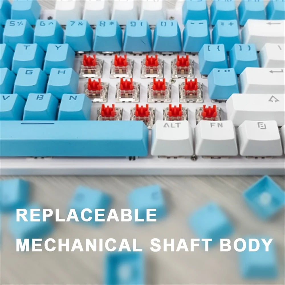 K500 Red Switch Computer Laptop Gaming Keyboard USB Wired Colorful Backlit 104-Key Mechanical Keyboard - 6