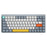 YK75 Rechargeable Bluetooth-compatible / Wired / 2.4G Wireless Keyboard Backlit Computer Mechanical Keyboard - Grey - 1
