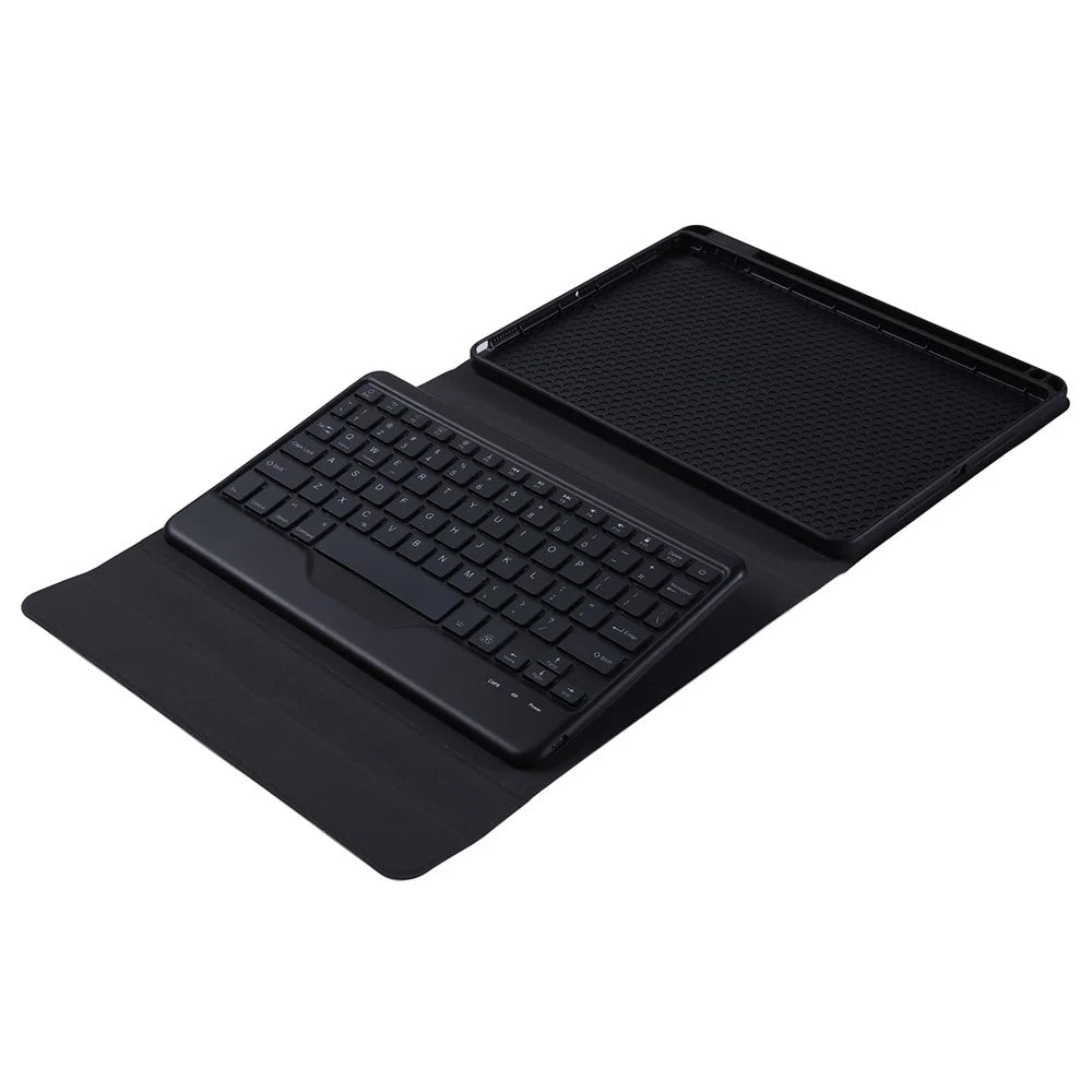 B10S For iPad (2025) / 10.9 (2022) Anti-Scratch Bluetooth-Compatible Keyboard Tablet Case Stand Cover with Pen Slot - Black - 5