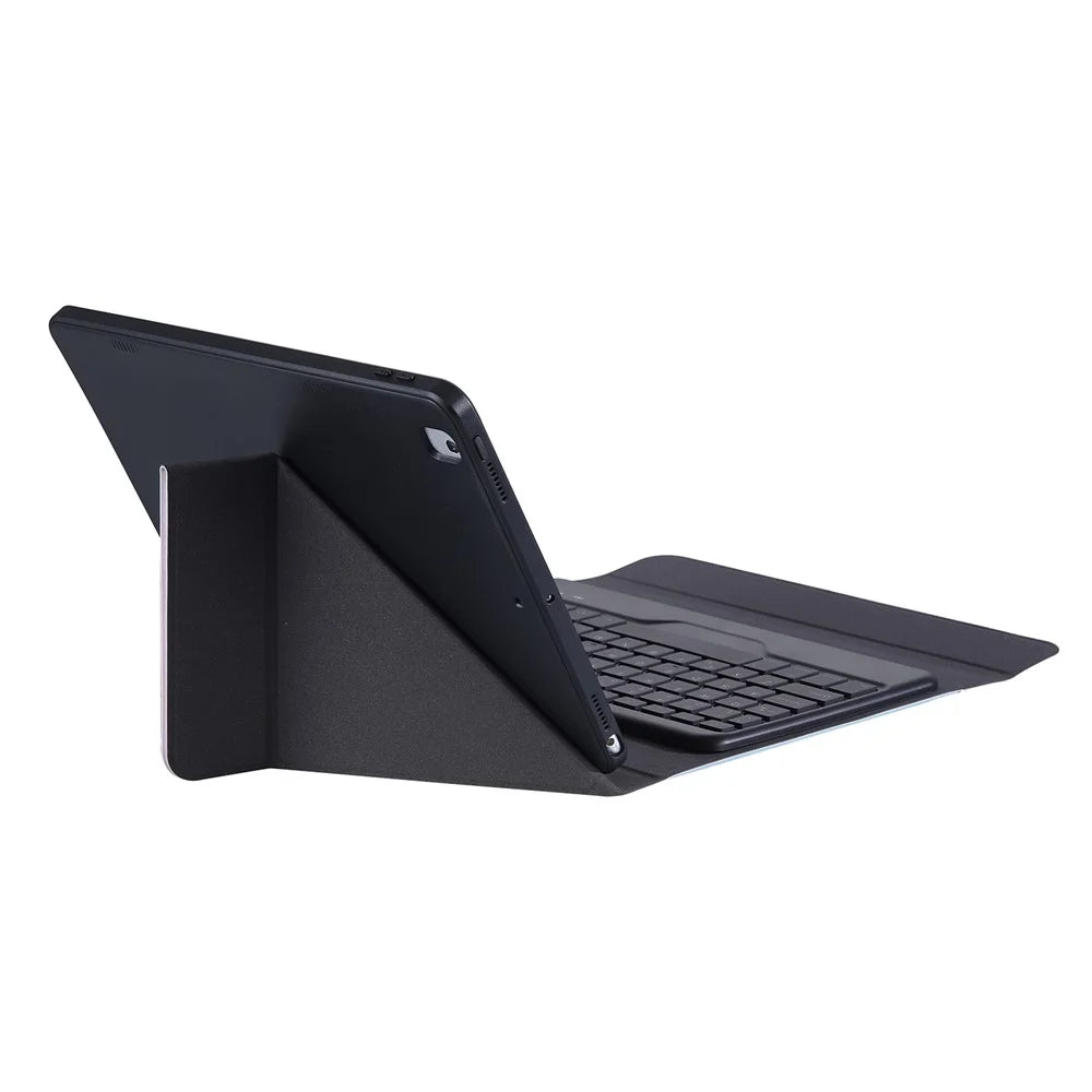 B10S For iPad (2025) / 10.9 (2022) Anti-Scratch Bluetooth-Compatible Keyboard Tablet Case Stand Cover with Pen Slot - Black - 6