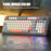 XUNFOX K82 94 Keys Gaming Wired Keyboard Mixed Color Backlit USB Keyboard with Kickstand - Bee - 2