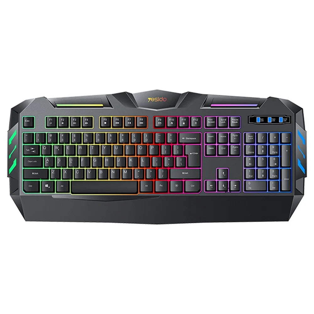 YESIDO KB21 1.5m USB Wired Keyboard 104-key Gaming Keyboard with Breathing Light - 1