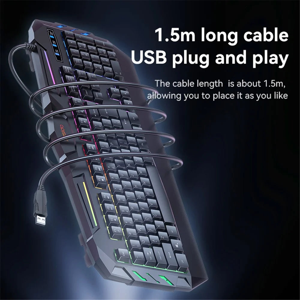 YESIDO KB21 1.5m USB Wired Keyboard 104-key Gaming Keyboard with Breathing Light - 5