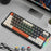 LEAVEN K610 1.6m Wired 61-key Water-Cooled E-Sports Gaming Mechanical Keyboard, Classic Version - White+Grey+Orange / Red Switch - 1