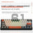 LEAVEN K610 1.6m Wired 61-key Water-Cooled E-Sports Gaming Mechanical Keyboard, Classic Version - White+Grey+Orange / Red Switch - 2