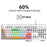 HXSJ V500 Mechanical Wired Keyboard 63 Keys Gaming Keyboard with Backlight Effect - Cyan Switch - 2