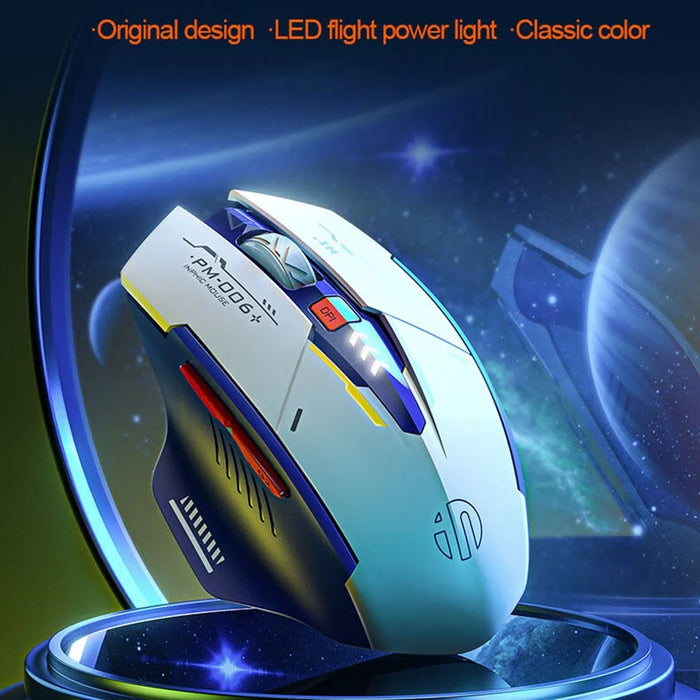INPHIC F9 Mecha Version Rechargeable 2.4G Wireless Gaming Working Mouse Computer Laptop Mice - 5