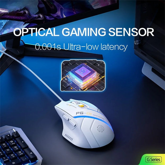 INPHIC PG1 USB Wired E-Sports Gaming Mouse RGB Light Computer Laptop Mice - 3