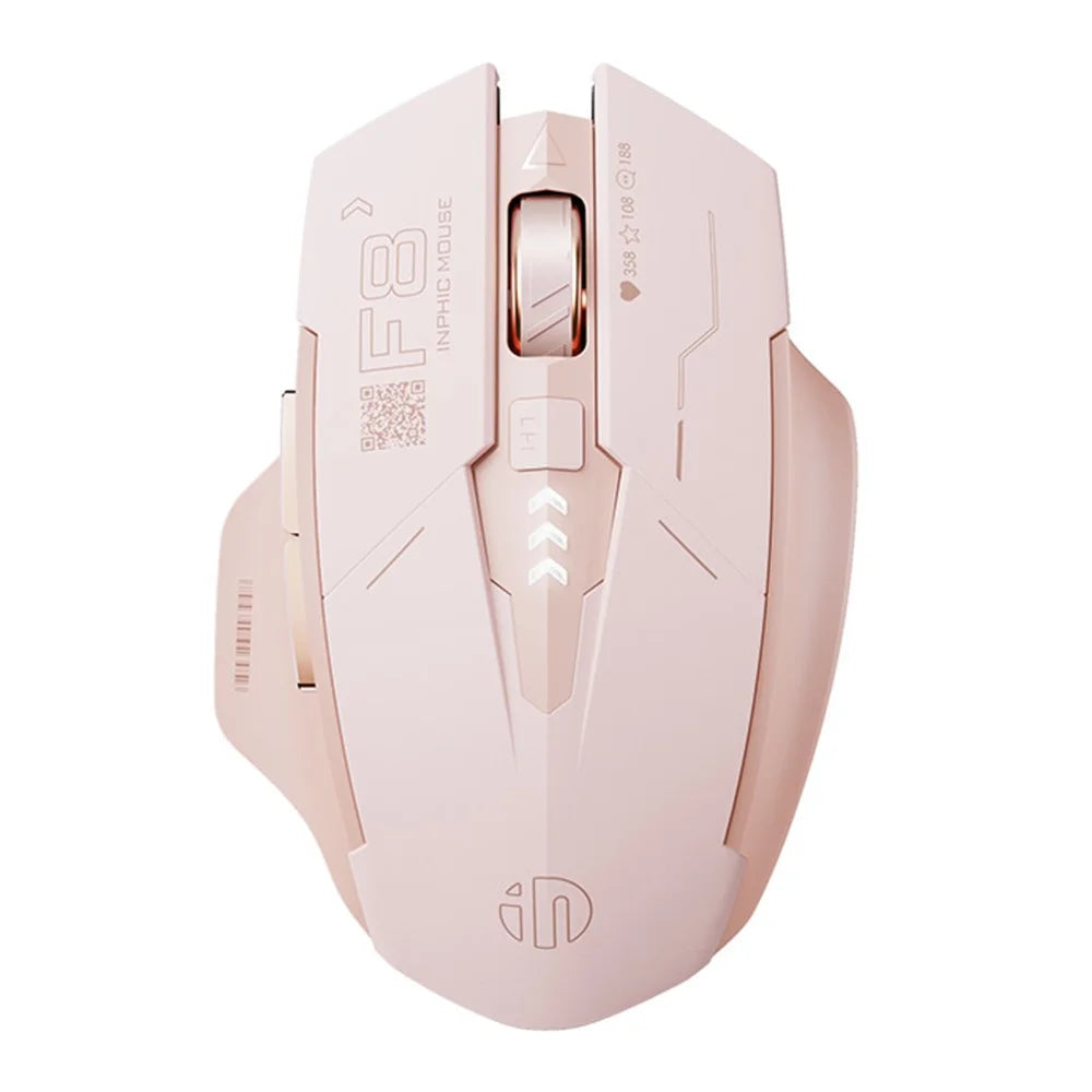 INPHIC F8 Rechargeable 2.4G Wireless Gaming Working Girls Mouse Computer Laptop Mute Mice - 1