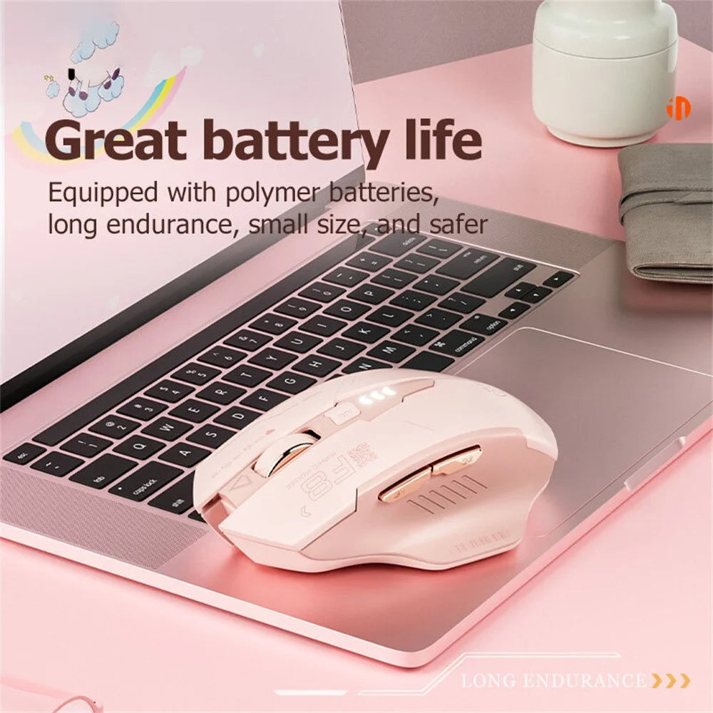 INPHIC F8 Rechargeable 2.4G Wireless Gaming Working Girls Mouse Computer Laptop Mute Mice - 4