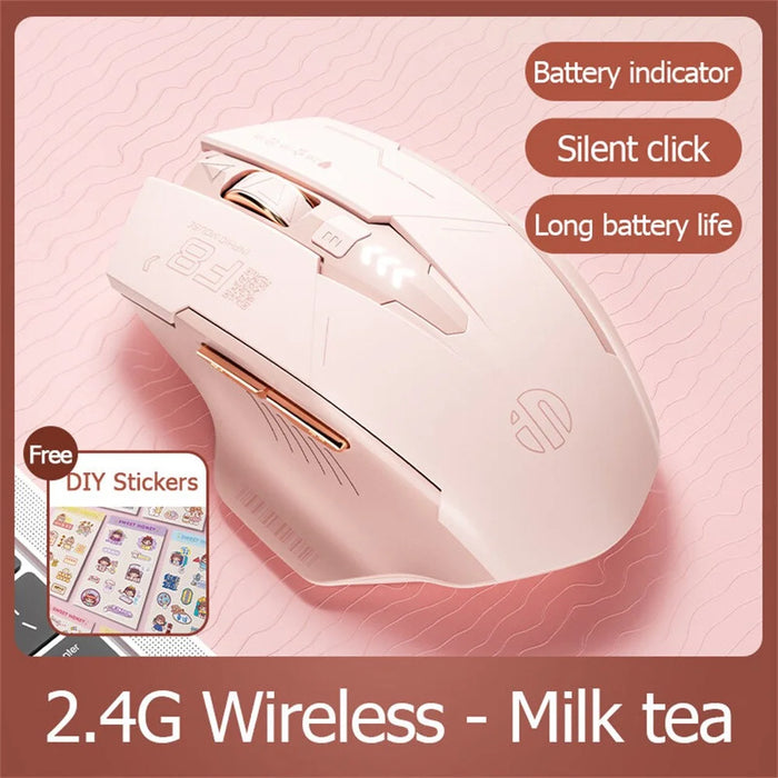 INPHIC F8 Rechargeable 2.4G Wireless Gaming Working Girls Mouse Computer Laptop Mute Mice - 5
