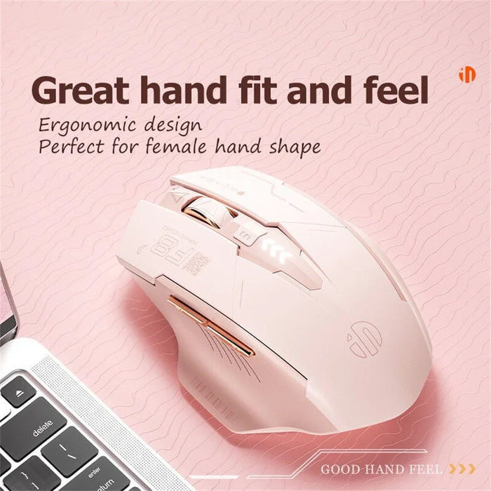 INPHIC F8 Rechargeable 2.4G Wireless Gaming Working Girls Mouse Computer Laptop Mute Mice - 6