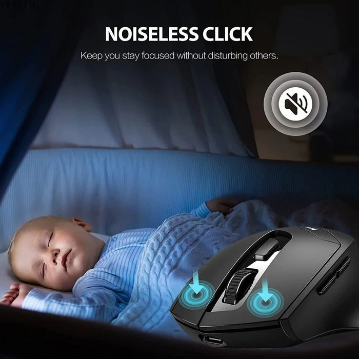 INPHIC DR01 Bluetooth-compatible 4.0 / Bluetooth-compatible 5.0 / 2.4G Wireless Mouse Computer Laptop Ergonomics Mice - 3