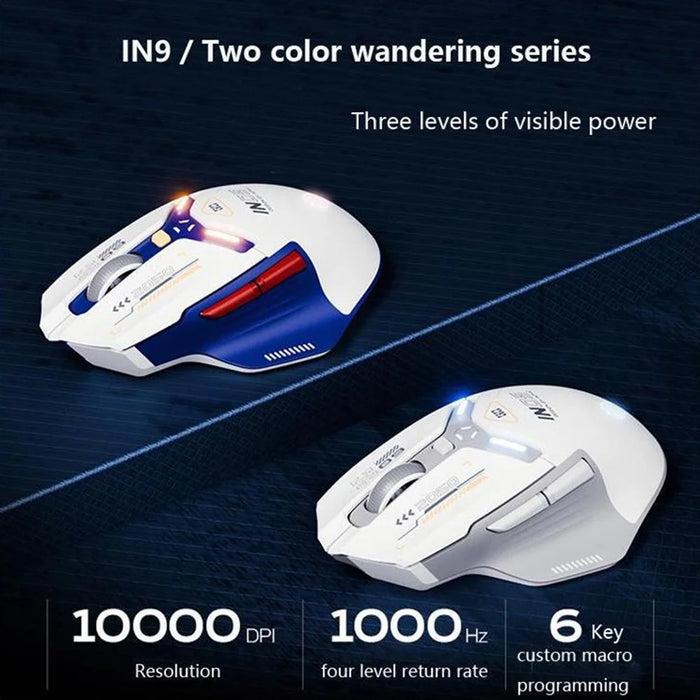 INPHIC IN9 Wired / Bluetooth-compatible 5.0 / 2.4G Wireless Mouse Gaming Office Home Computer Laptop Mice - Blue - 7