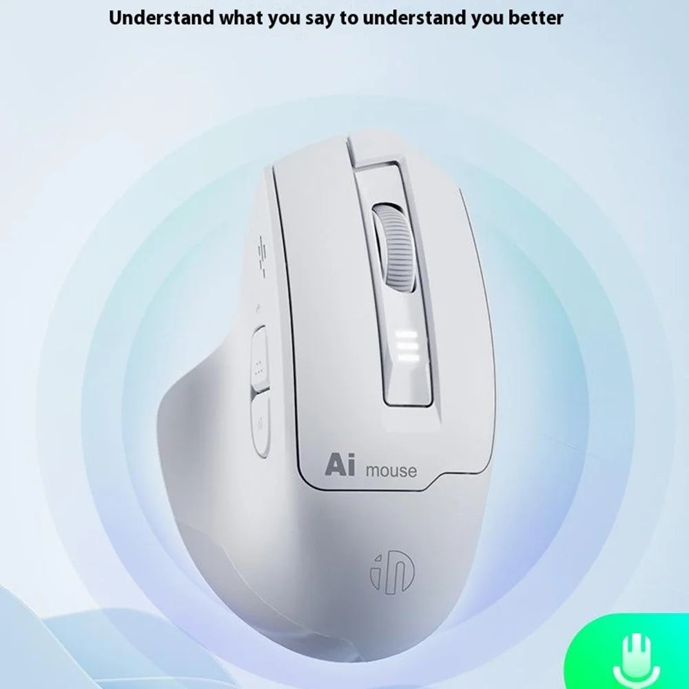 INPHIC S6 AI Smart Voice Mouse Wireless Bluetooth-compatible Mouse 2400DPI Support Voice Controlled Typing - 3