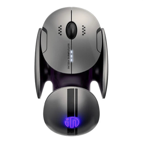 INPHIC X2 3 Modes Mouse Wireless Bluetooth-compatible 4.0  /  5.0 Mouse 2400DPI Rechargeable Mice with Light for Laptop - 1