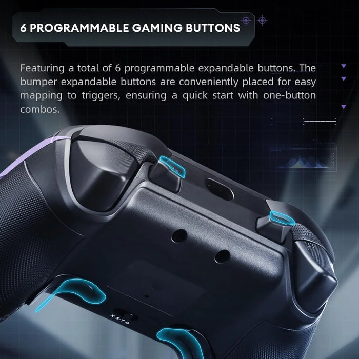 THUNDEROBOT G50S Bluetooth-compatible / 2.4G Wireless / Wired Gamepad 6-Axis Gyro Programmable Game Controller - Black - 4