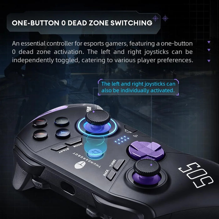 THUNDEROBOT G50S Bluetooth-compatible / 2.4G Wireless / Wired Gamepad 6-Axis Gyro Programmable Game Controller - Black - 5