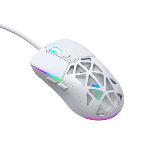 T-WOLF G520 Gaming Mouse RGB Backlit 7 Keys Programmable Mouse with Interchangeable Back Cover - White - 2