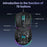 T-WOLF G520 Gaming Mouse RGB Backlit 7 Keys Programmable Mouse with Interchangeable Back Cover - White - 7