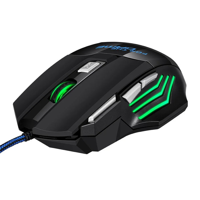 T-WOLF M1 Gaming Mouse Wired Ergonomic Design 7-Color Breathing Light for PC Gaming - 7