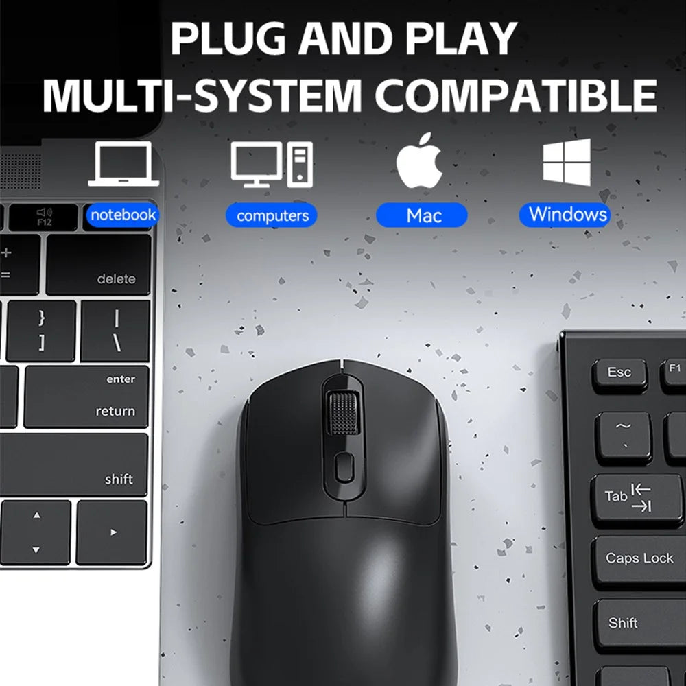 T-WOLF X8 Dual Mode Wireless Mouse with 500mAh Rechargeable Battery Gaming Mouse - Black - 7