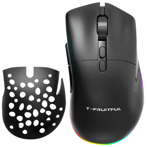 Y-FRUITFUL M88 Gaming Mouse 2.4G Wireless/Wired 7 Button Ergonomic PC Gaming Mice with RGB Backlit - Black - 1