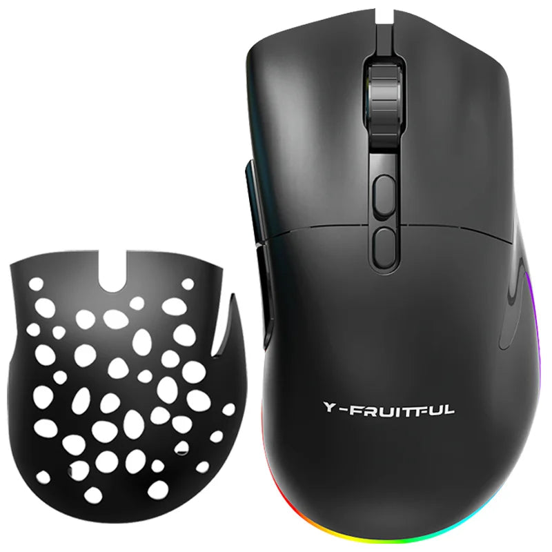 Y-FRUITFUL M88 Gaming Mouse 2.4G Wireless/Wired 7 Button Ergonomic PC Gaming Mice with RGB Backlit - Black - 1