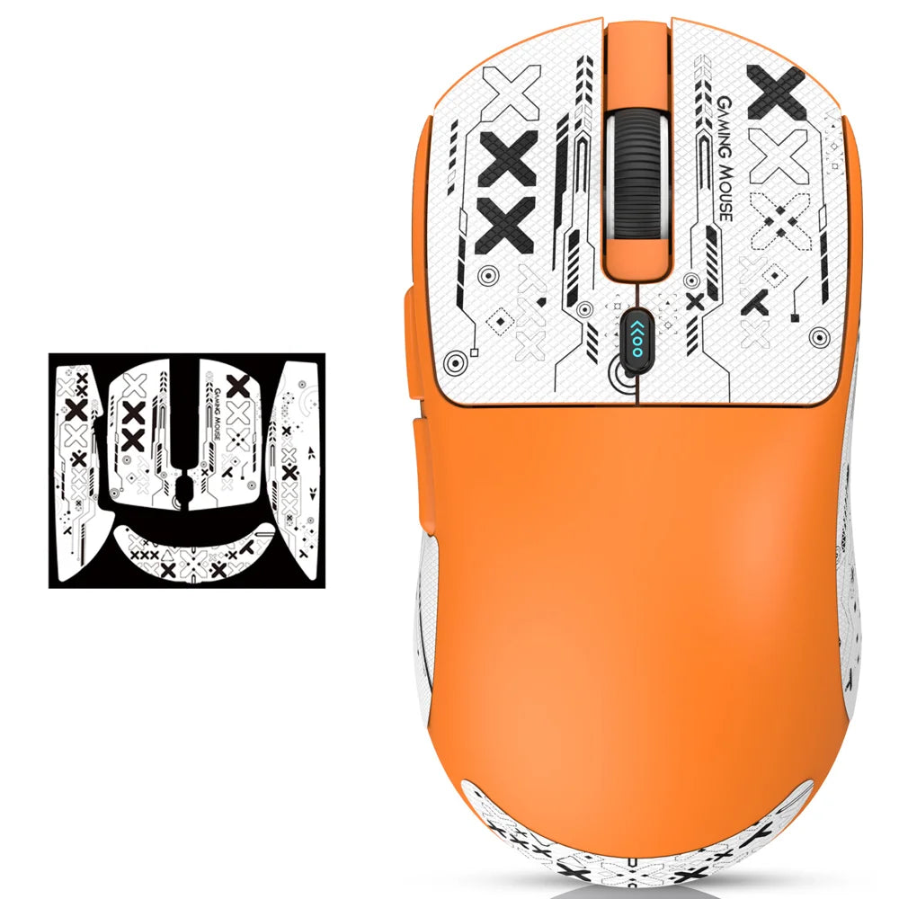 HXSJ T68 2.4G Wireless / Wired / Bluetooth-compatible 3 Modes Gaming Mouse 12000 DPI Ultra Light Rechargeable Mouse - Orange - 1