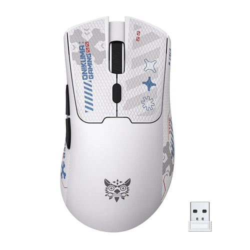 ONIKUMA DM01 Tri-Mode Gaming Mouse Wireless 2.4G Wired Type-C Bluetooth-Compatible Mouse with 6 DPI Levels - White - 1