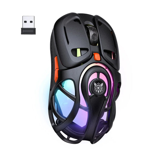 ONIKUMA DM02 Tri-Mode Gaming Mouse 2.4G Wireless Bluetooth-compatible 6 DPI Levels RGB Backlit Mouse - Black - 1