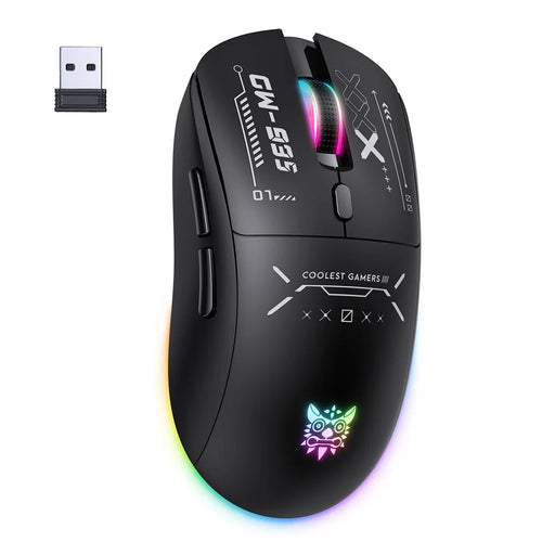 ONIKUMA CW935 Three Mode Gaming Mouse RGB 12800 DPI Bluetooth-compatible Wireless 2.4G Mouse - Black - 1