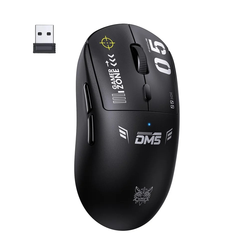 ONIKUMA DM05 Tri-Mode Gaming Mouse Bluetooth-compatible 2.4G Wireless Wired Ergonomic PC Mice - Black - 1