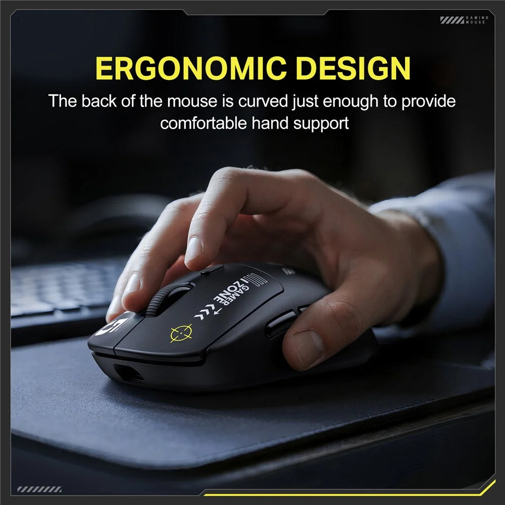 ONIKUMA DM05 Tri-Mode Gaming Mouse Bluetooth-compatible 2.4G Wireless Wired Ergonomic PC Mice - Black - 3