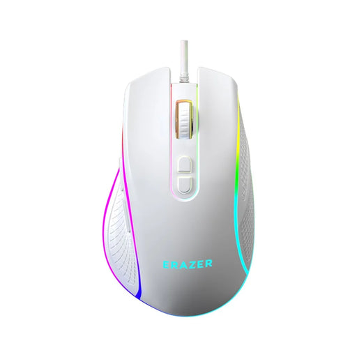 ERAZER G304 Pro RGB Gaming Mouse 12800 DPI 7-Buttons Wired USB PC Mouse for Gaming (Invested By Lenovo) - White - 1