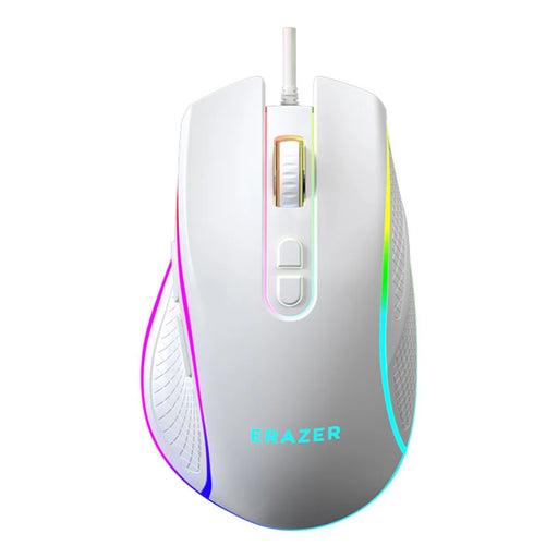 ERAZER G304 Wired Gaming Mouse 7D Layout RGB Colorful Light 3600 DPI Ergonomic Mouse for Office Gaming (Invested By Lenovo) - White - 1