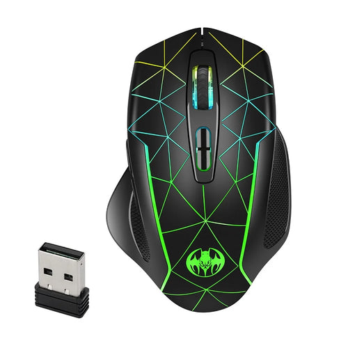GOTBAT M30 2.4G Wireless Gaming Mouse Wireless Mouse Rechargeable Computer Mouse Gamer Ergonomic Silent Mouse with RGB Light for PC Laptops - 1
