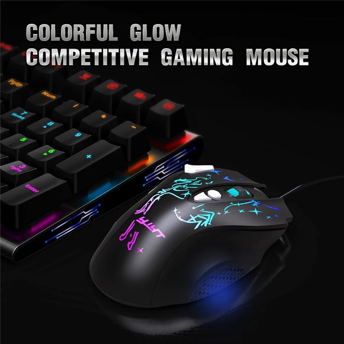 YWYT G855 Wired RGB Gaming Mouse 8-Button 6400 DPI Office Home Mice with Side Buttons - 2