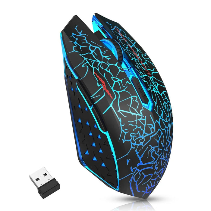 W210 2.4GHz Wireless Bluetooth-compatible Silent Mouse RGB Light 6-Button Computer Mice with 1600 DPI for PC Laptop - 1