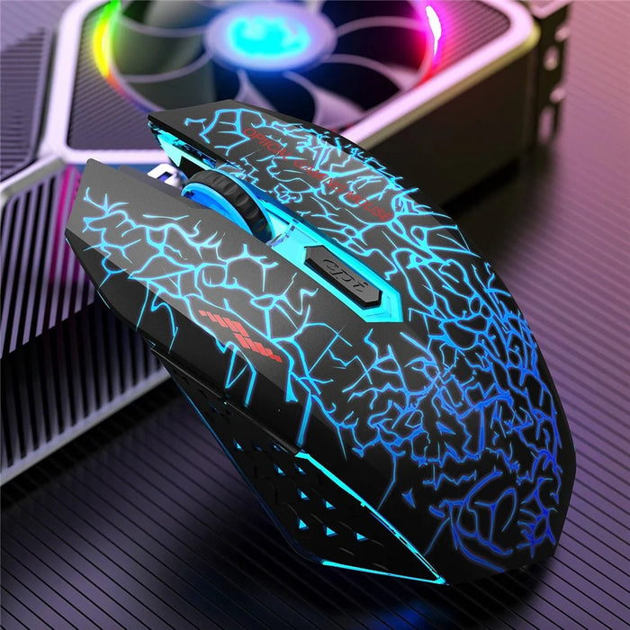 W210 2.4GHz Wireless Bluetooth-compatible Silent Mouse RGB Light 6-Button Computer Mice with 1600 DPI for PC Laptop - 6