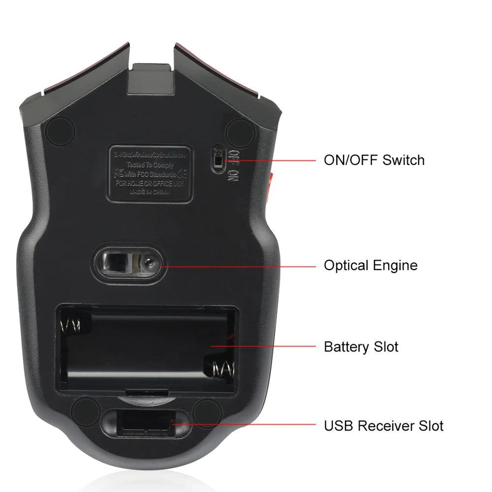 11 RGB Mouse 2.4G Wireless Connection 800 / 1200 / 1600DPI Laptop Computer Mouse for MacOS and Windows - Blue - 5