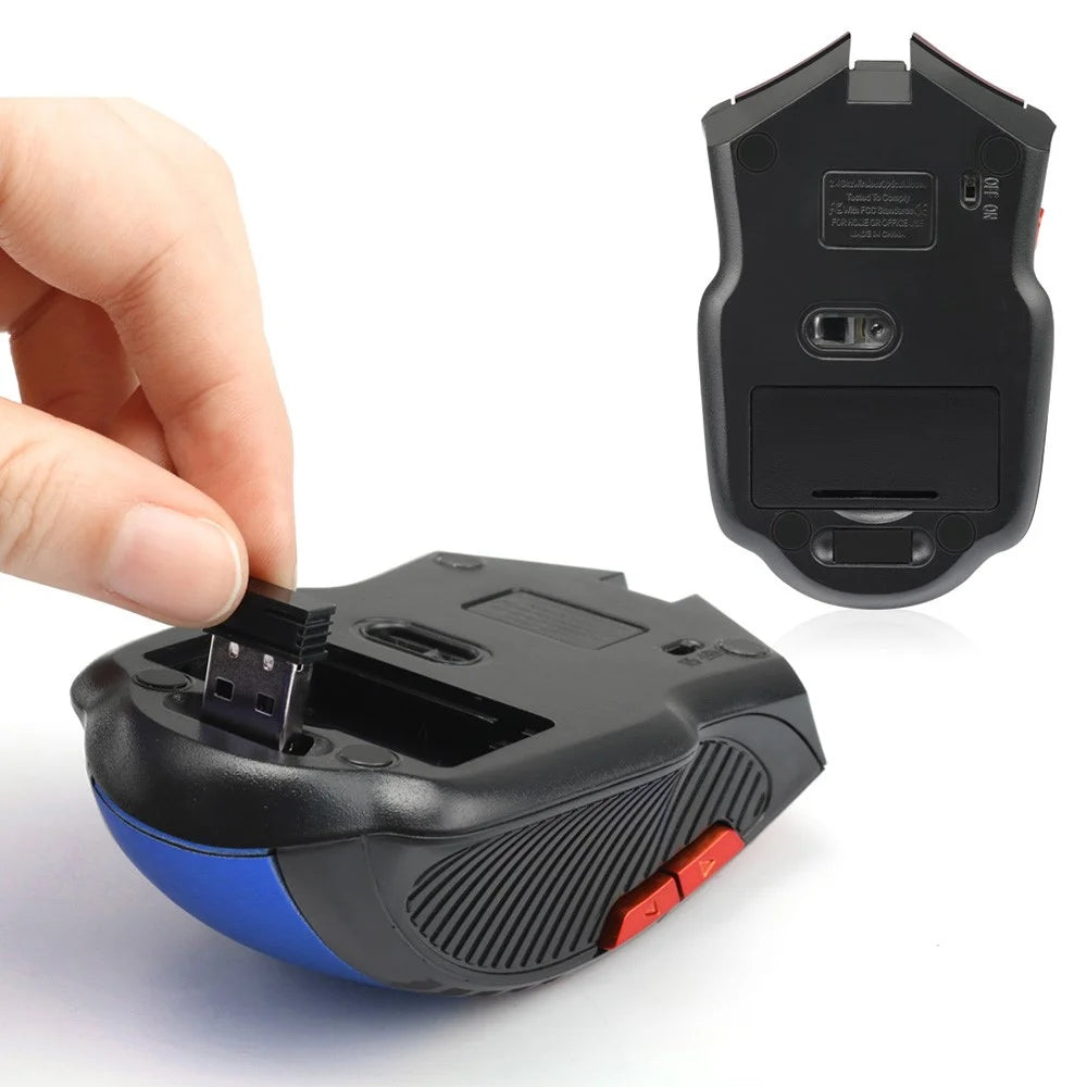 11 RGB Mouse 2.4G Wireless Connection 800 / 1200 / 1600DPI Laptop Computer Mouse for MacOS and Windows - Blue - 6
